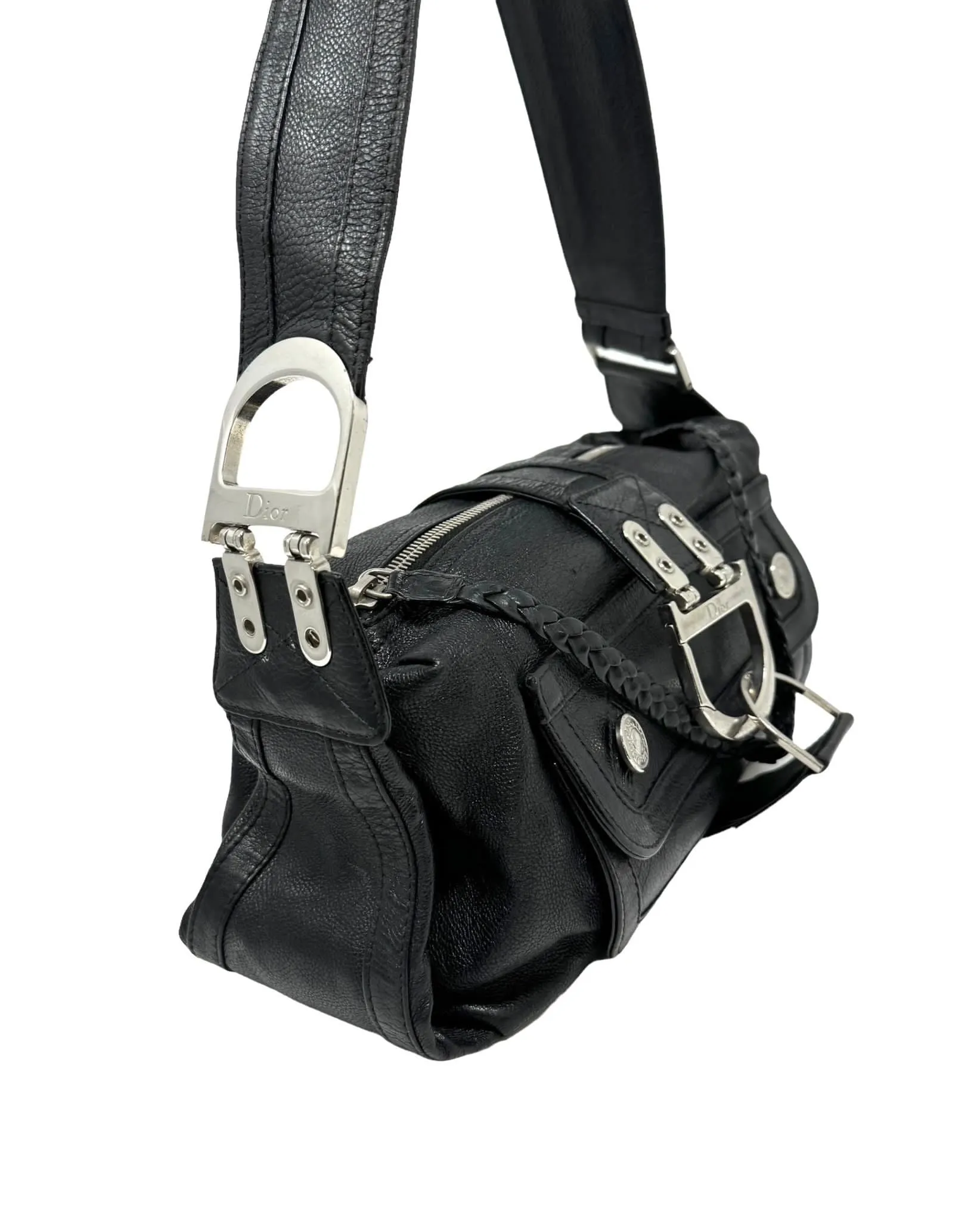 Dior Black Leather Shoulder Bag