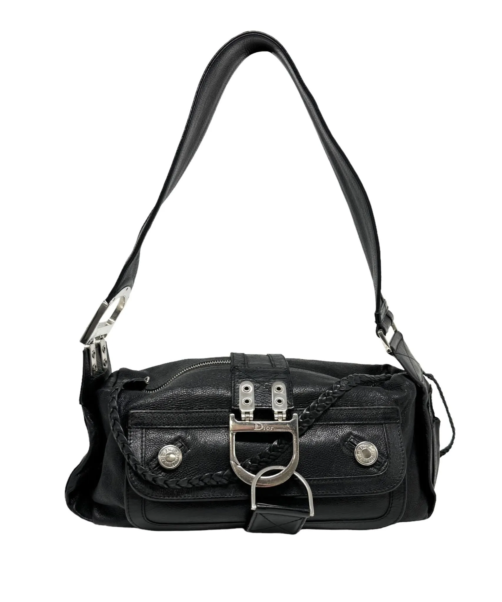 Dior Black Leather Shoulder Bag