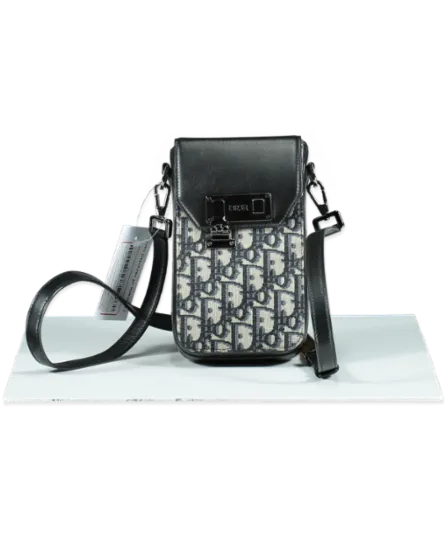 Dior Black Monogram Oblique Cross Body Pouch Bag