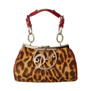 Dior Cheetah Print Mini Lock Bag