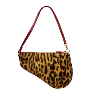 Dior Cheetah Print Mini Saddle Bag
