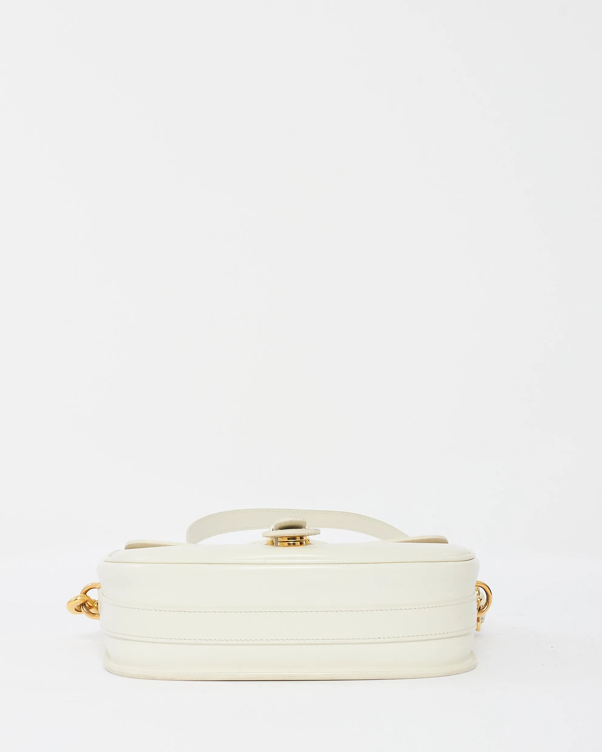 Dior Off White Smooth Leather Medium Bobby Bag