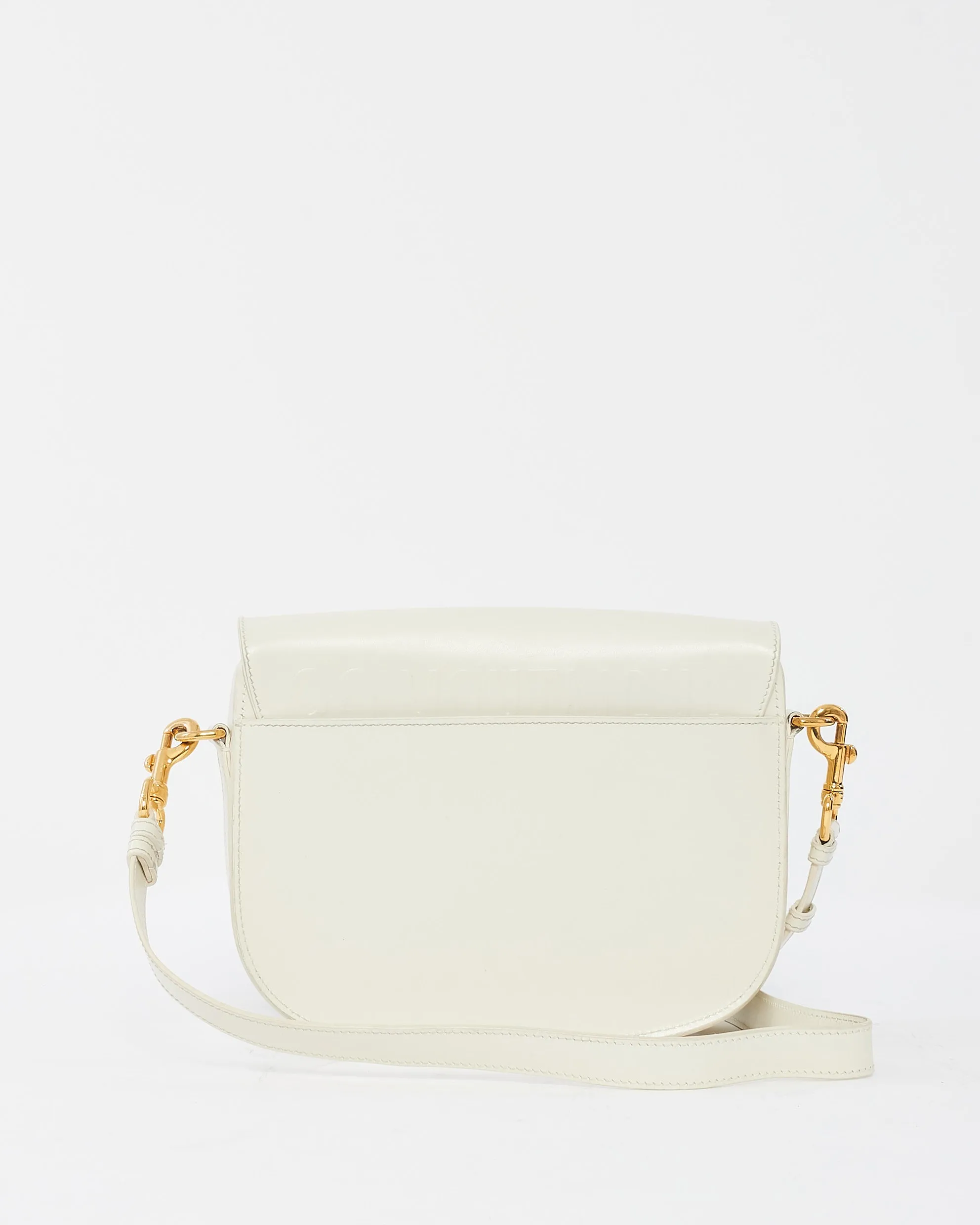 Dior Off White Smooth Leather Medium Bobby Bag