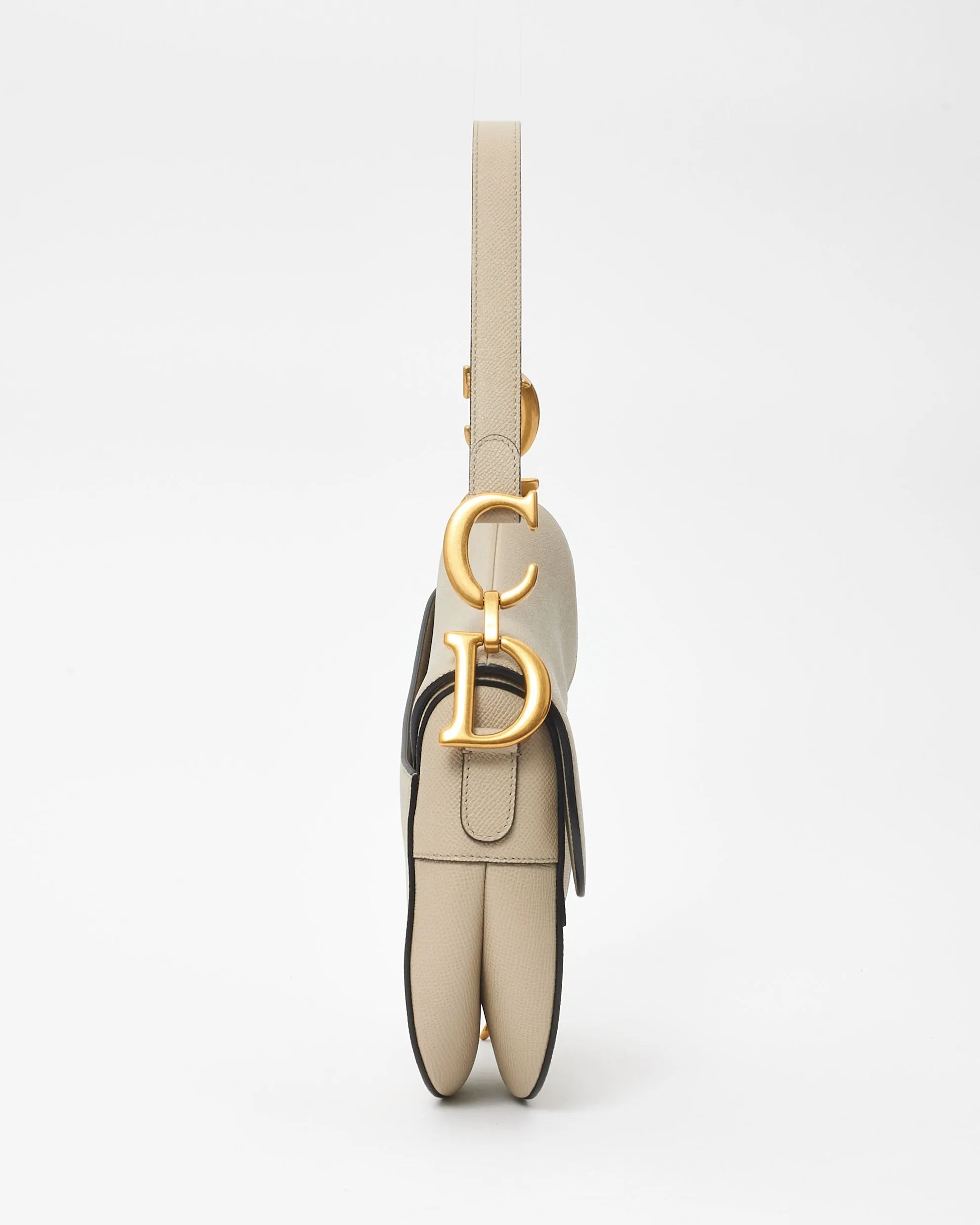 Dior Sand Grained Calfskin Leather Saddle Shoulder Bag