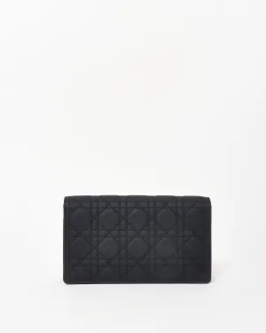 Dior So Black Ultra Matte Leather Cannage Wallet On Chain W/Out Charms