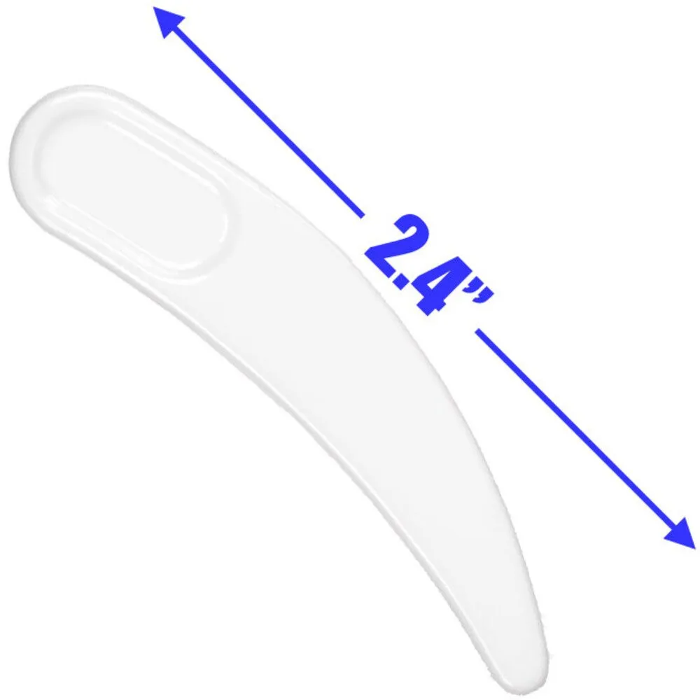 Disposable Large Boomerang Spatula - White - 2.4" / 50 Per Bag X 60 Bags = 3,000 Spatulas