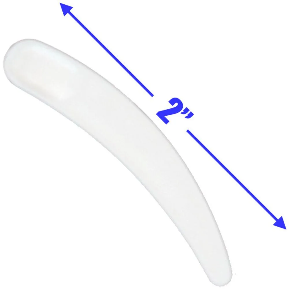 Disposable Rrecycled Mini Boomerang Spatulas - White - 2" / 50 Per Bag X 60 bags = 3,000 Spatulas