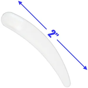 Disposable Rrecycled Mini Boomerang Spatulas - White - 2" / 50 Per Bag X 60 bags = 3,000 Spatulas
