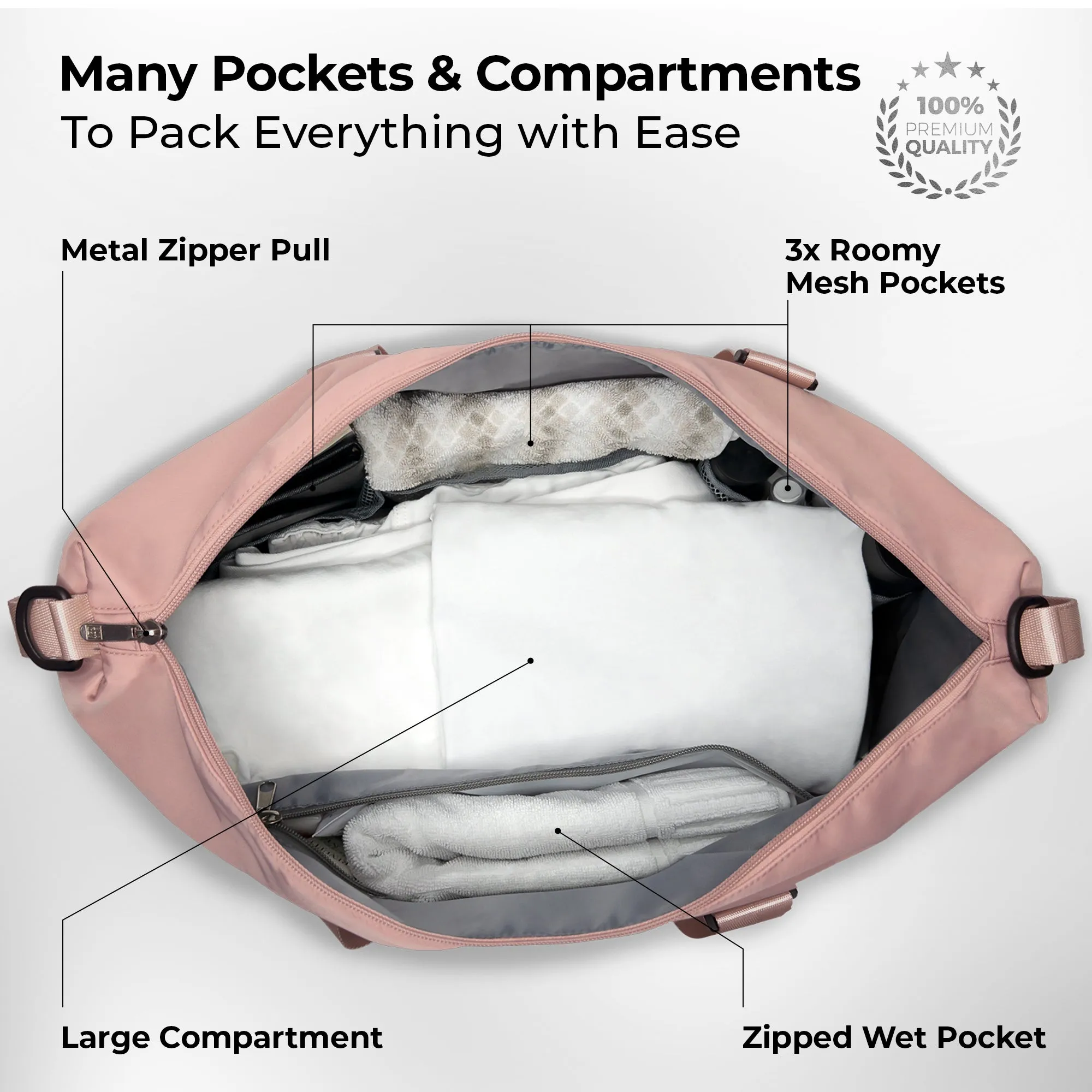 Duffle & Weekender Bag - Pink