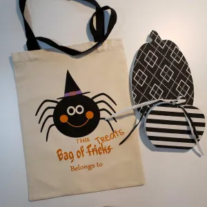 E-1 Spider - Halloween Trick or Treat Tote with Handle