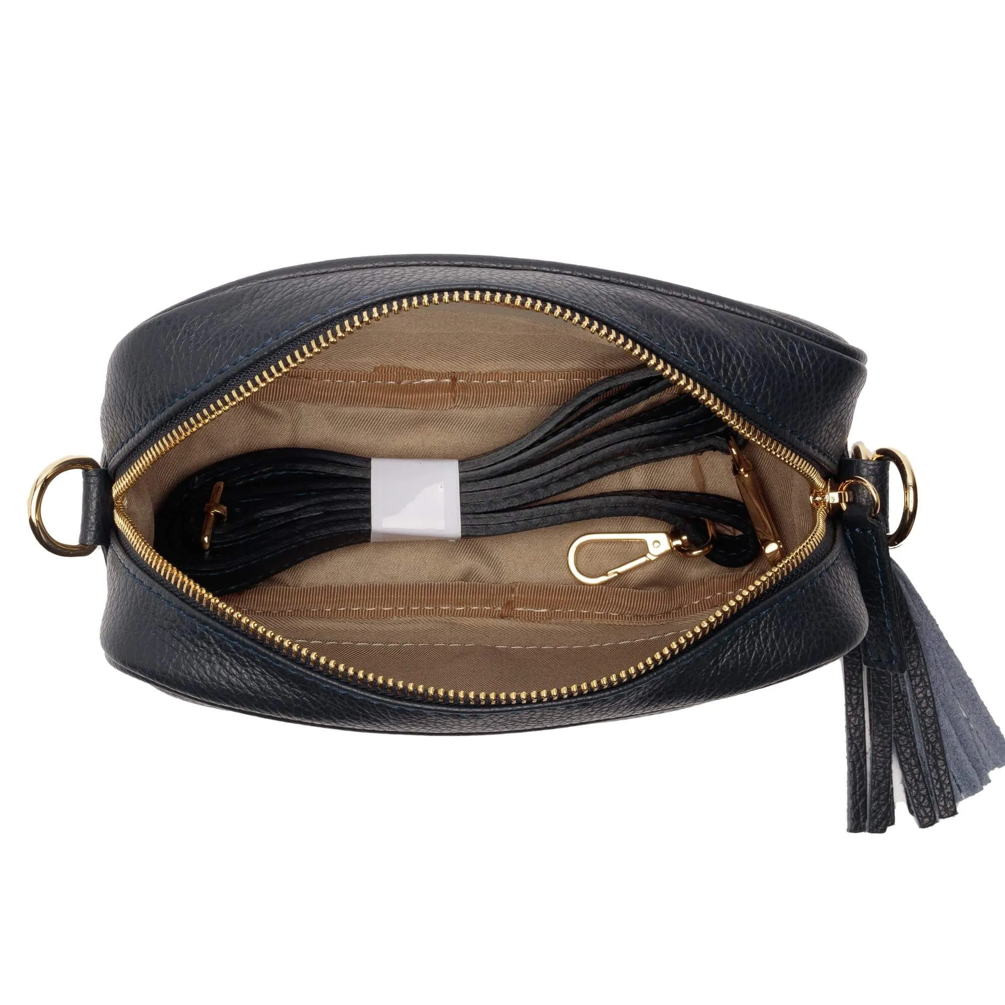 Elie Beaumont Navy Leather Bag