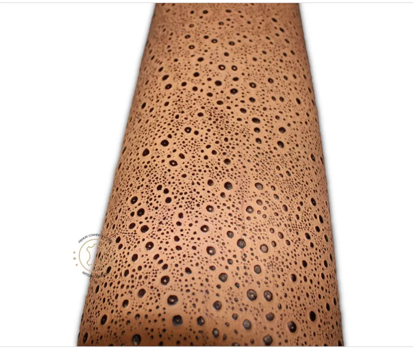 Embossed LEATHER Sheets, Rain Drops Embossed Leather Tan Brown |12"x12", 12"x18", 24"x24" Precuts Sheets for Crafts- Rain Drops design
