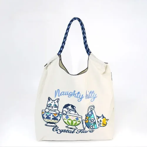 Embroidery Tote Bags, Cartoon Eco Bag