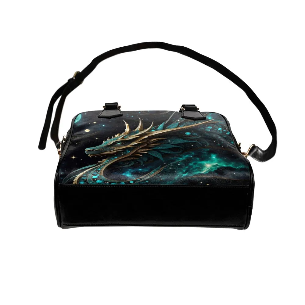 Emerald Green Dragon Purse Bowler Shoulder Bag