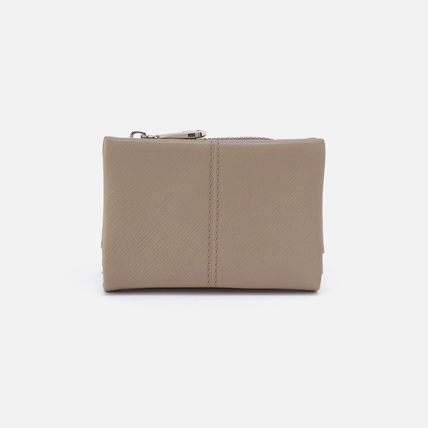 Essential Card Case In Soft Saffiano Leather - Sesame