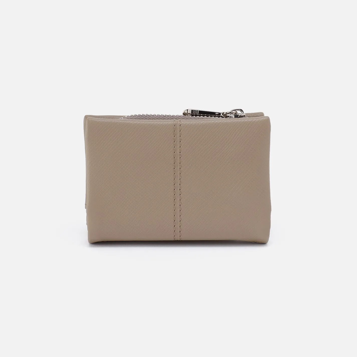 Essential Card Case In Soft Saffiano Leather - Sesame