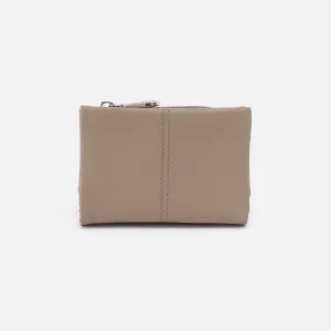 Essential Card Case In Soft Saffiano Leather - Sesame