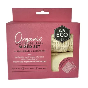 Ever Eco | Organic Cotton Bag Mixed Set 4pk