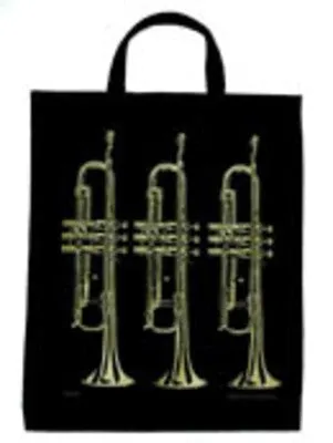 EXTRA LARGE TOTEBAG TRUMPET BLACK & GOLD
