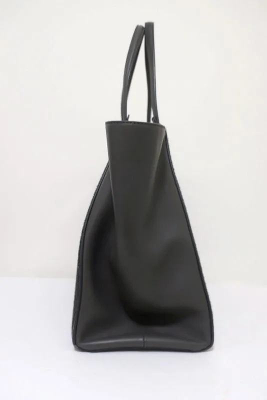 Fendi 3Jours Satchel Gray Croc-Embossed Calf Hair & Leather Extra Large Tote Bag