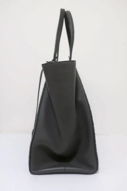Fendi 3Jours Satchel Gray Croc-Embossed Calf Hair & Leather Extra Large Tote Bag