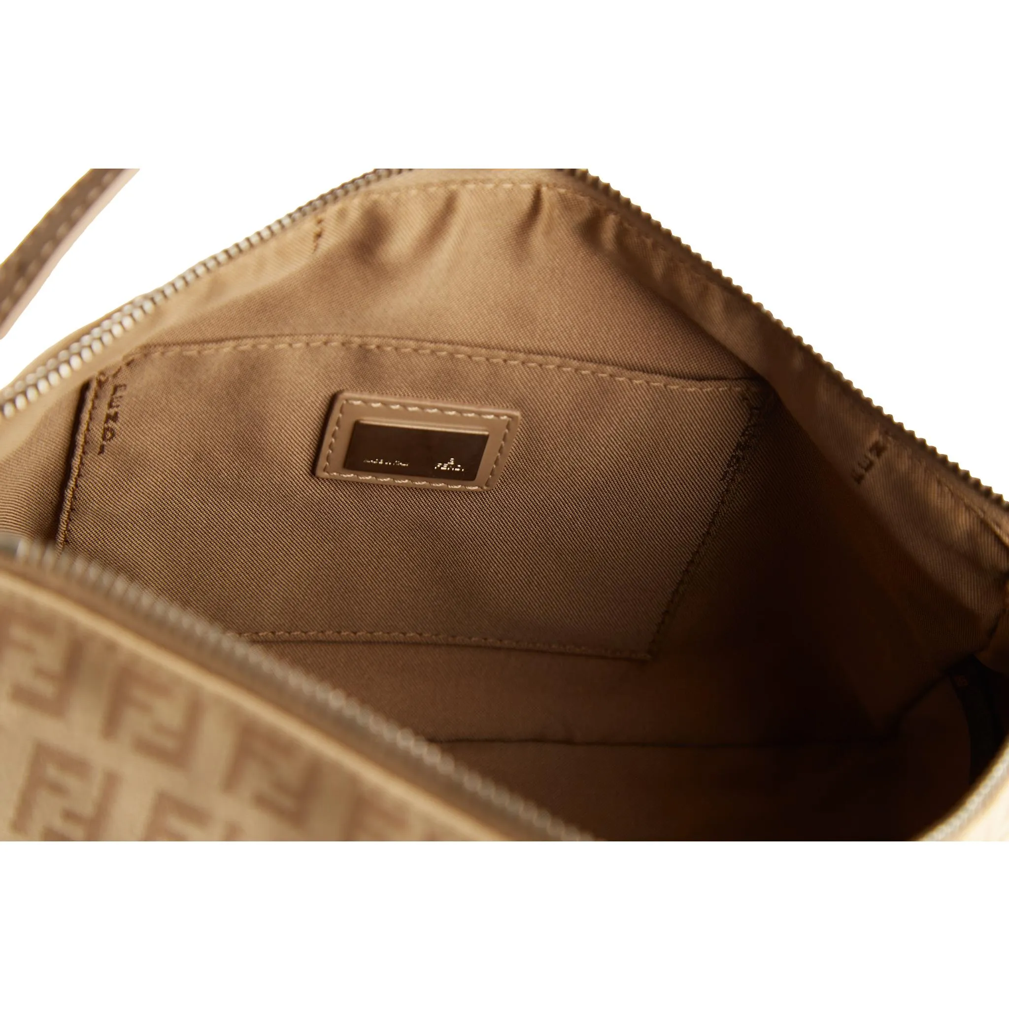 Fendi Beige Logo Mini Shoulder Bag