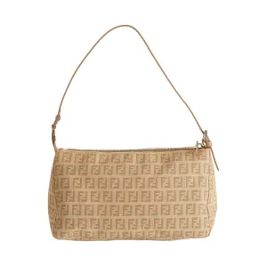 Fendi Beige Logo Mini Shoulder Bag