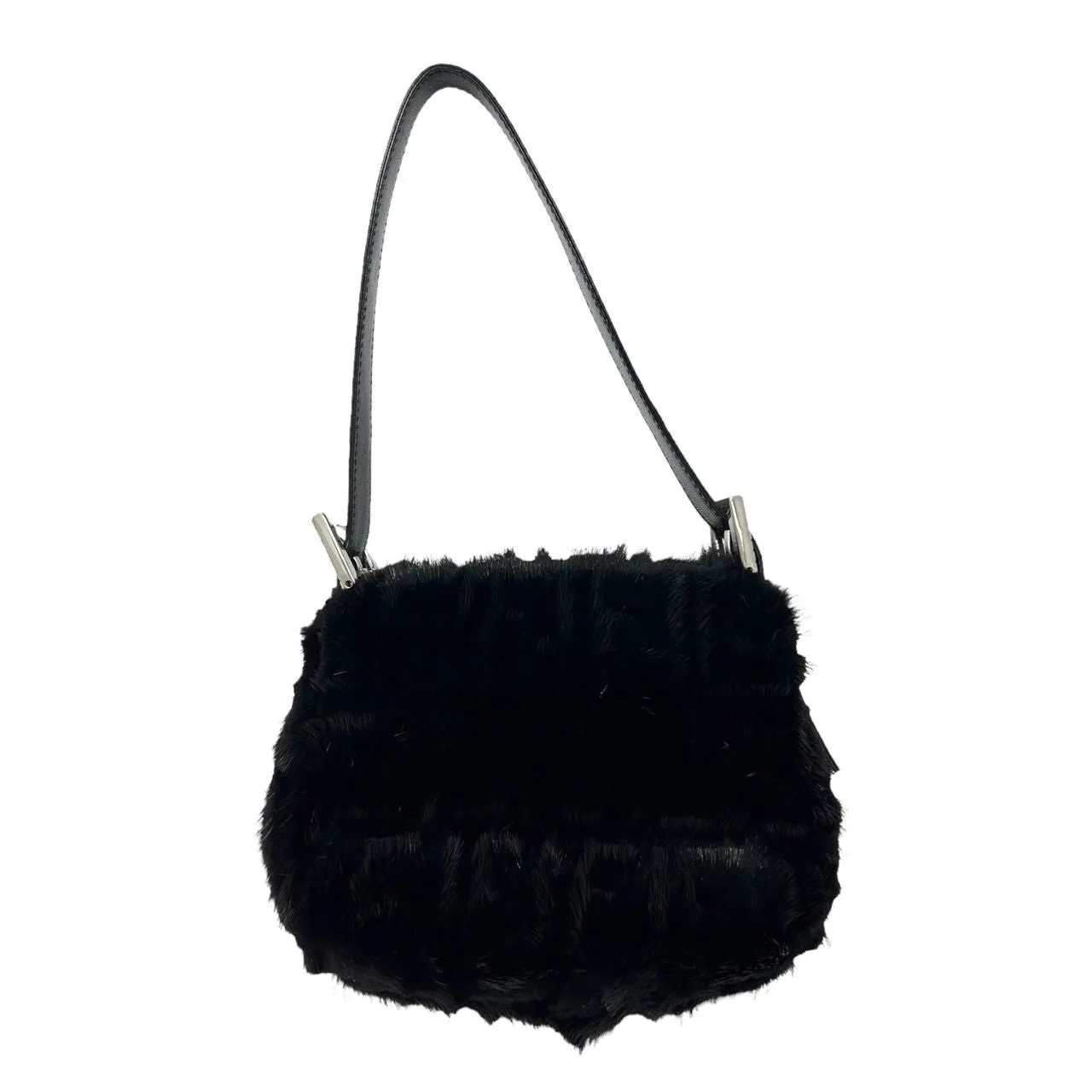 Fendi Black Mink Mini Baguette