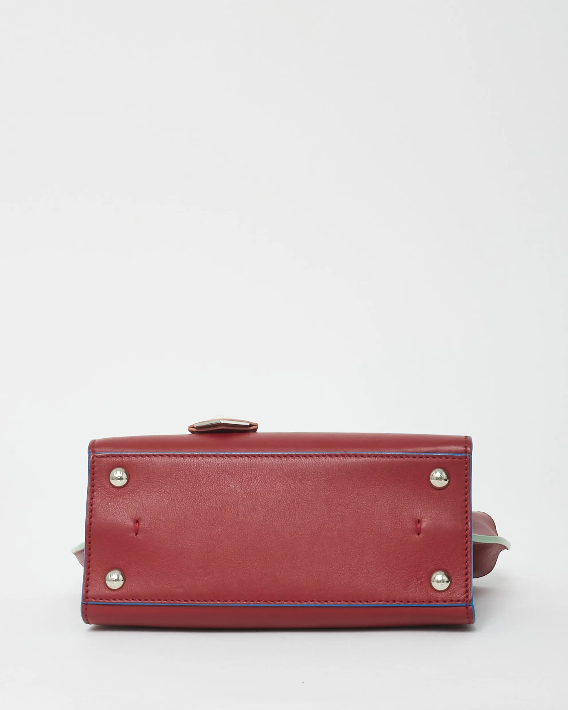 Fendi Dark Red W/ Turquoise Trim Mini 3Jours Bag