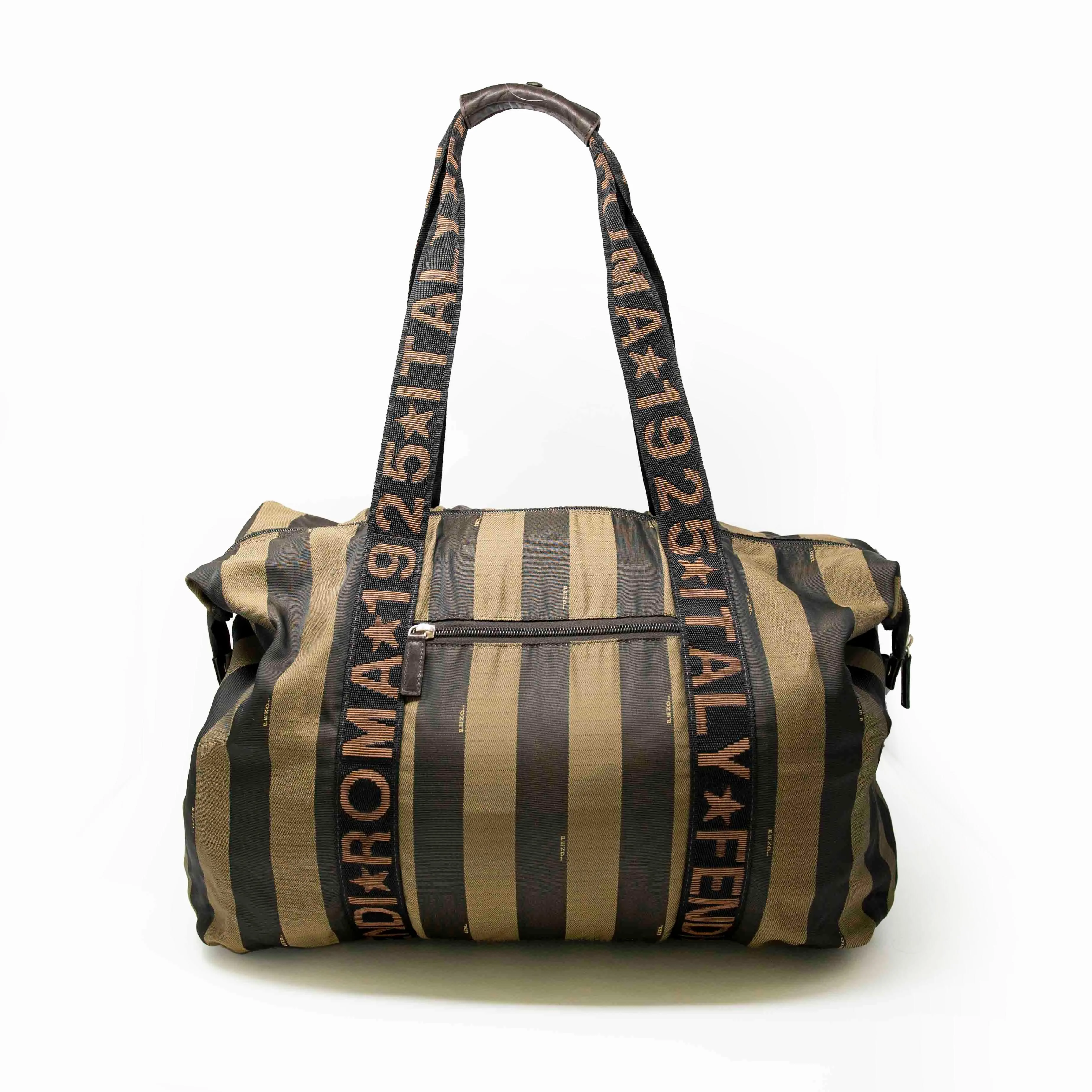 Fendi Green XL Pequin Weekender w/ Wallet
