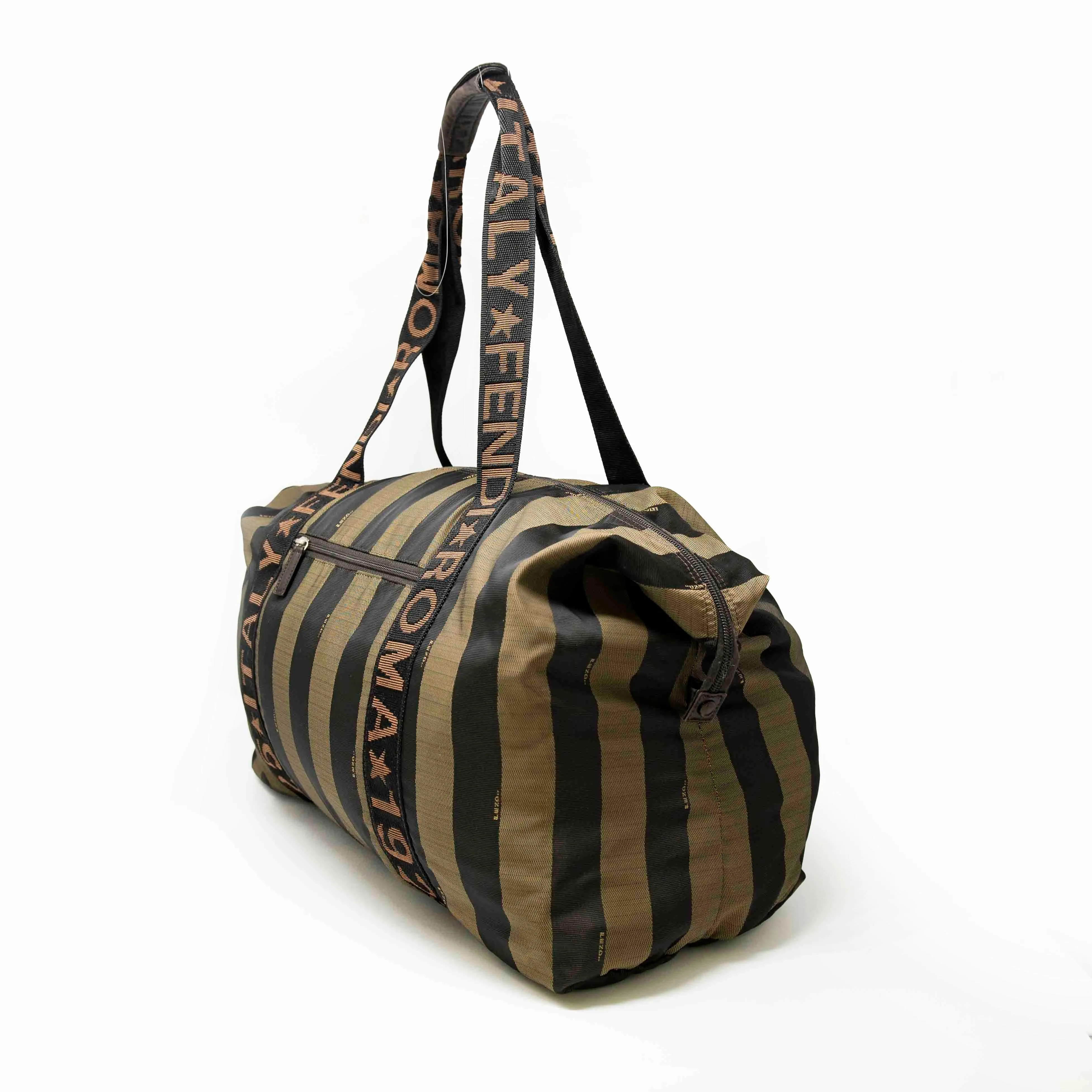 Fendi Green XL Pequin Weekender w/ Wallet