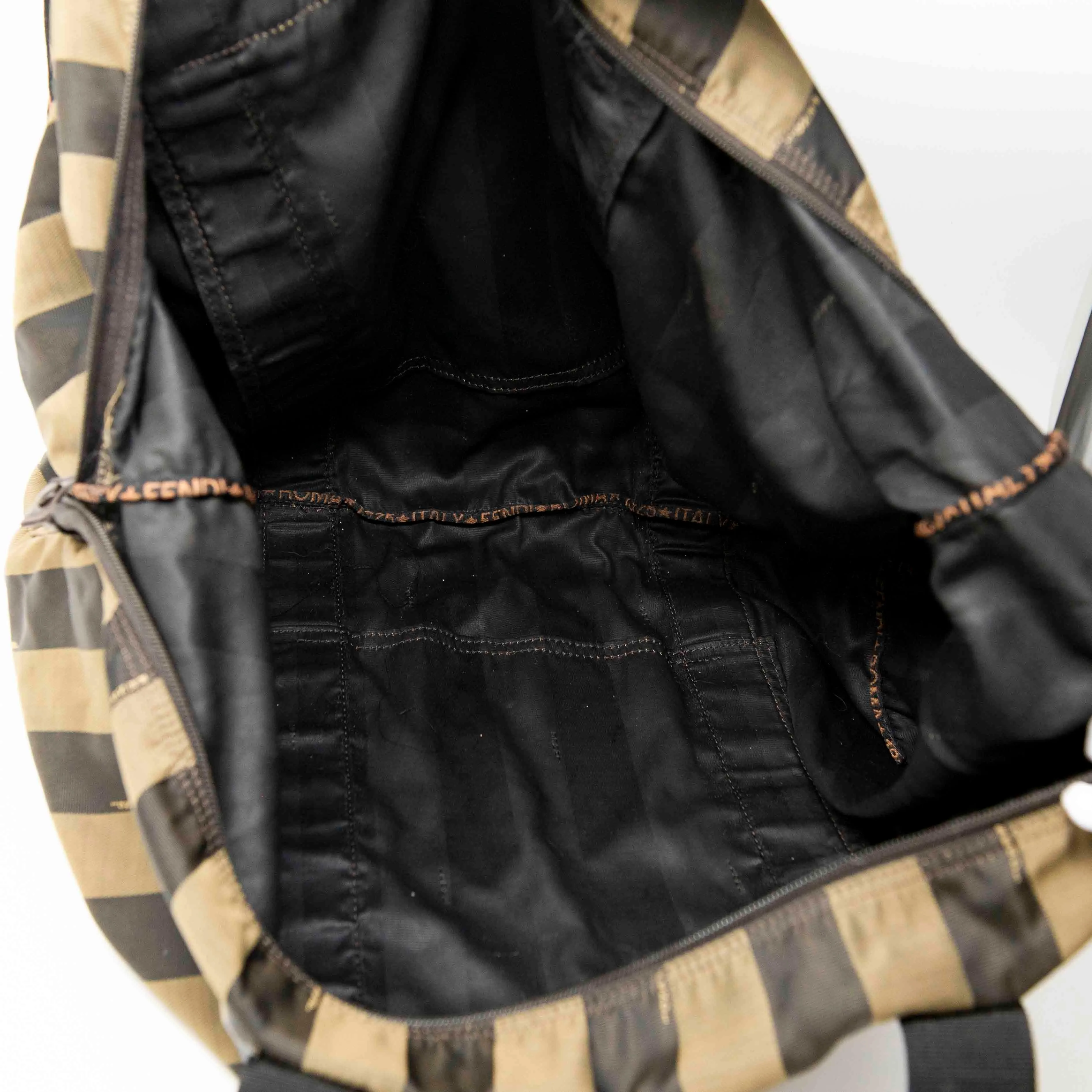 Fendi Green XL Pequin Weekender w/ Wallet
