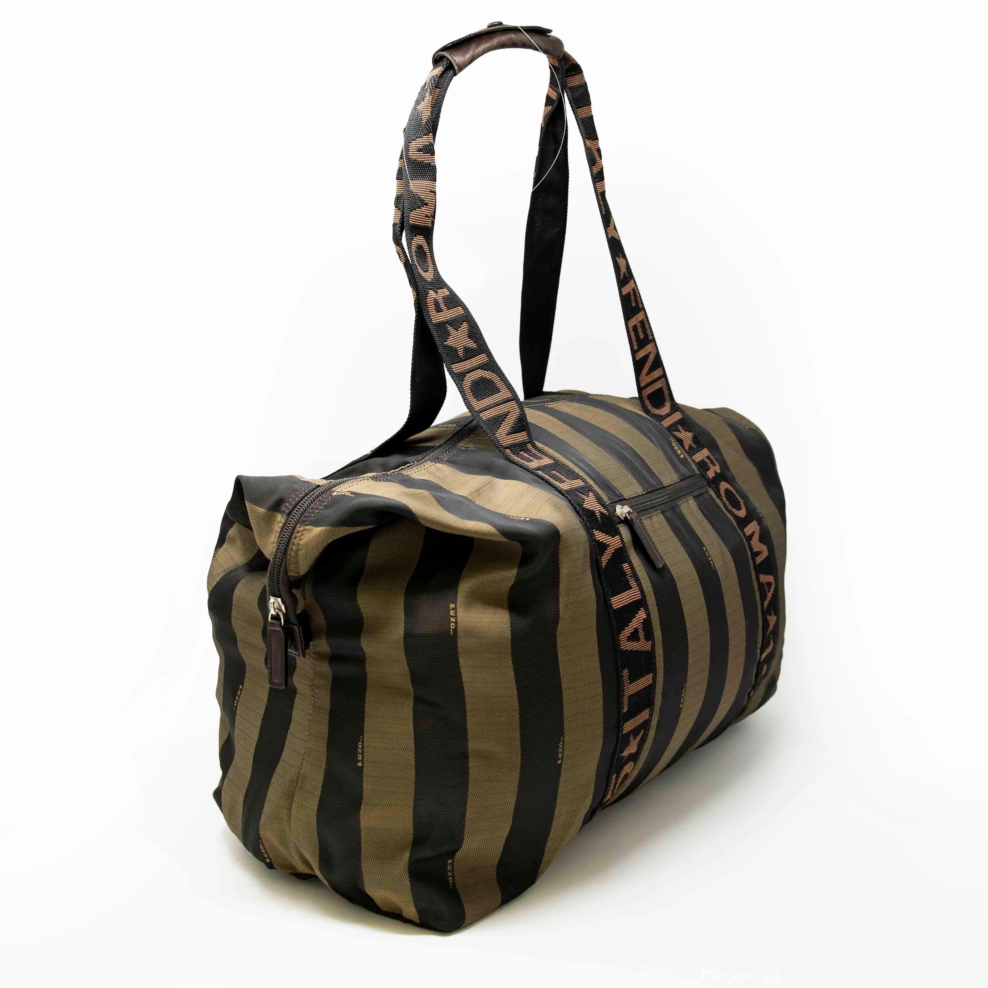 Fendi Green XL Pequin Weekender w/ Wallet