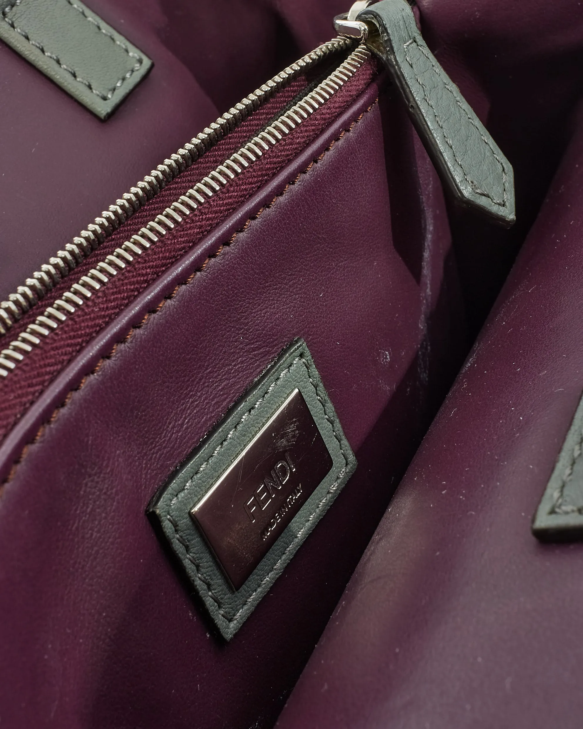 Fendi Grey Leather Small 2Jours Tote Bag