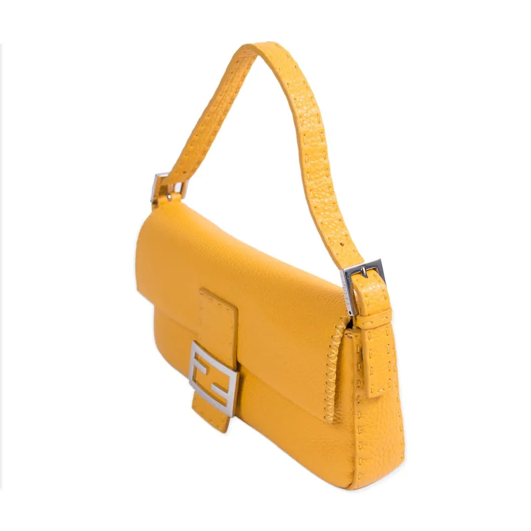 Fendi Mini Leather Baguette Shoulder Bag
