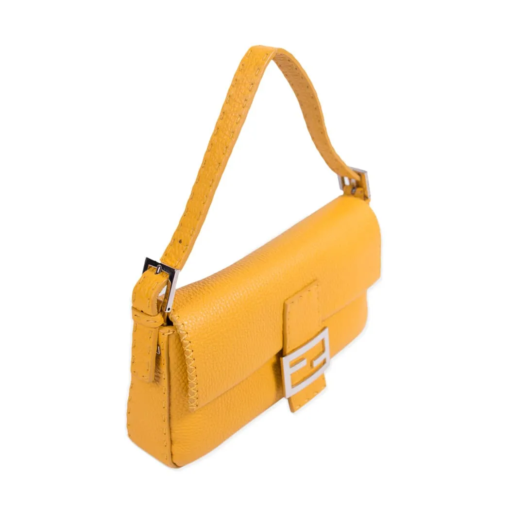 Fendi Mini Leather Baguette Shoulder Bag