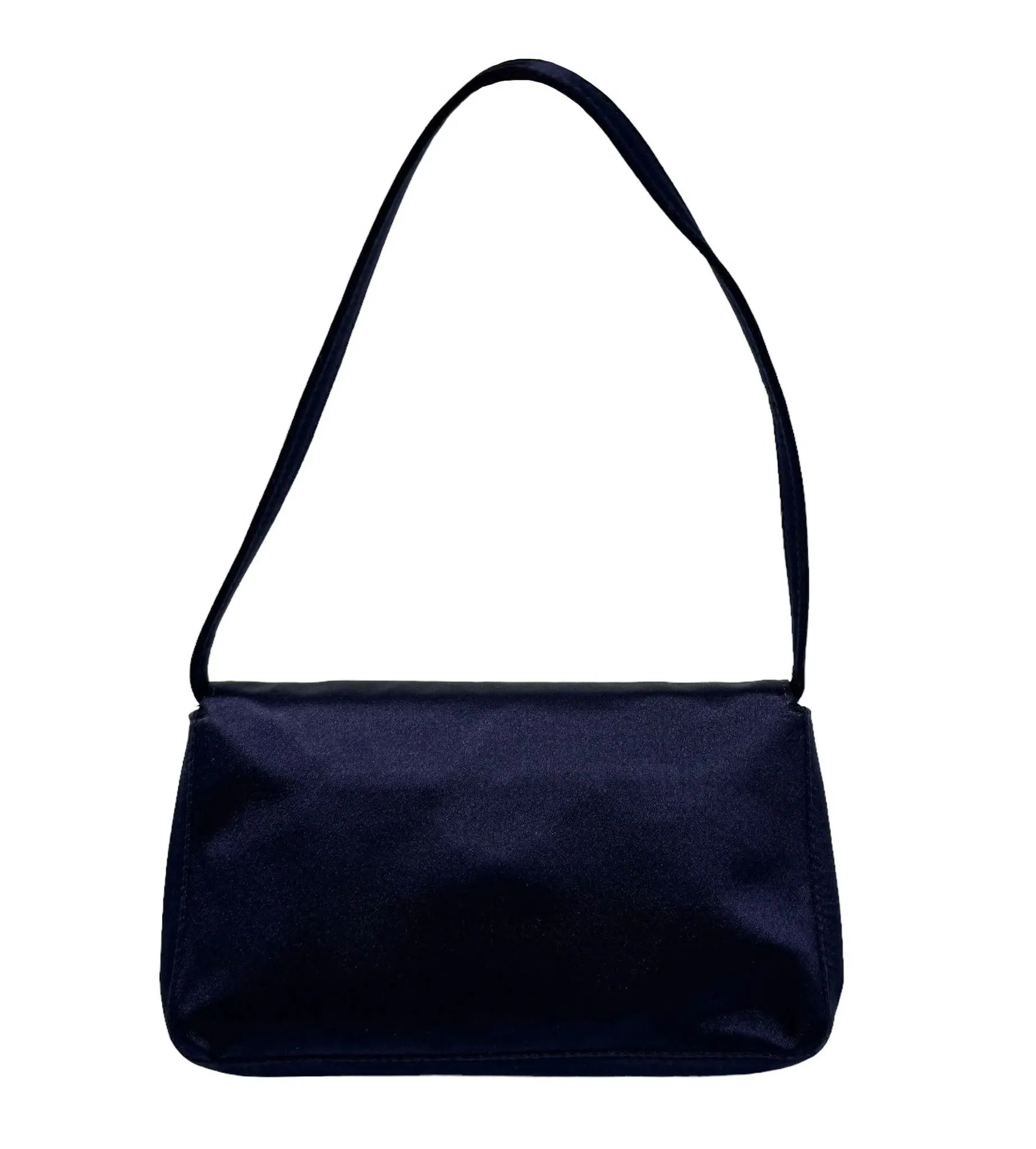 Fendi Navy Satin Mini Baguette