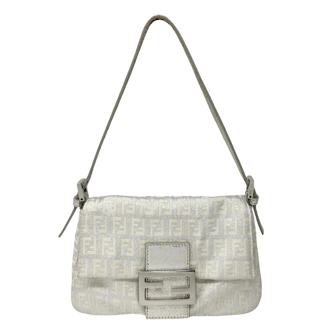 Fendi Silver Mini Baguette