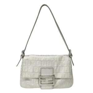 Fendi Silver Mini Baguette