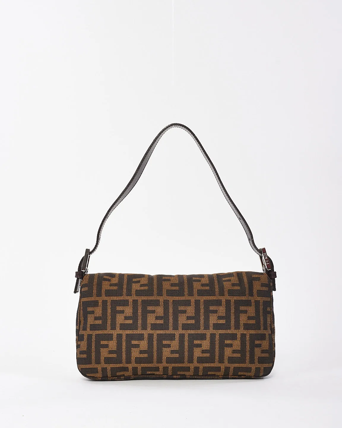 Fendi Tobacco Zucca Print Canvas Baguette Shoulder Bag