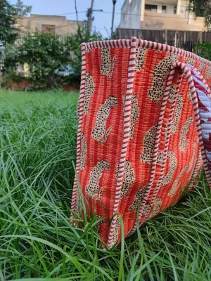 Fiery orange tiger bag