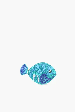 Fish & Fins Mini Coin Pouch - Aqua Lagoon