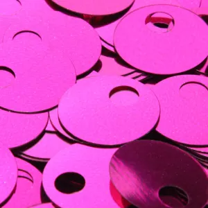 Flat Round Top Large Hole Sequin #37 Ruby (Metallic)