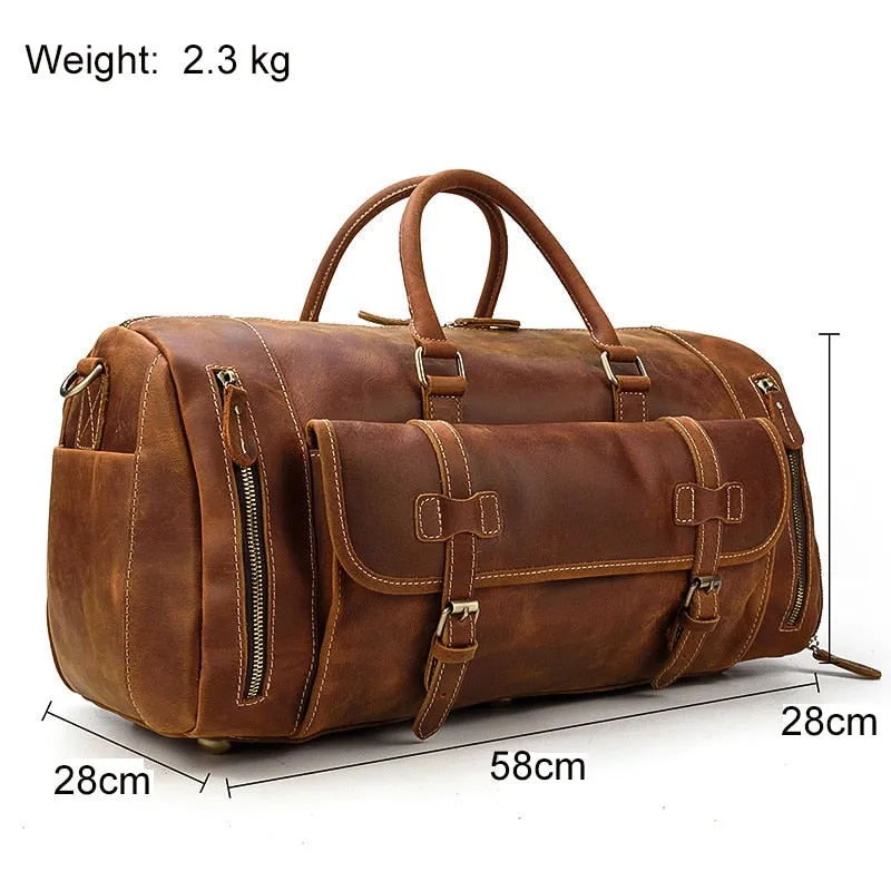 Funki Buys | Bags | Travel Bags | Men's Leather Overnight Bag