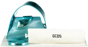 GCDS Blue Comma Transpallic Small Bag One Size