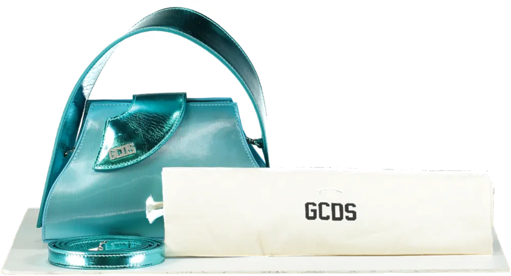 GCDS Blue Comma Transpallic Small Bag One Size