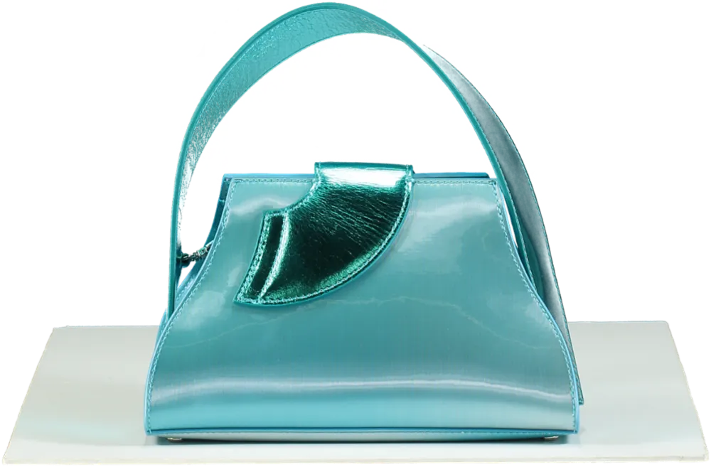 GCDS Blue Comma Transpallic Small Bag One Size