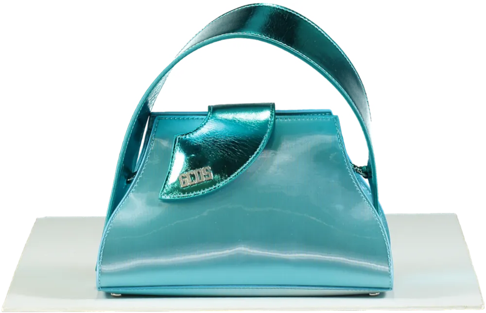 GCDS Blue Comma Transpallic Small Bag One Size