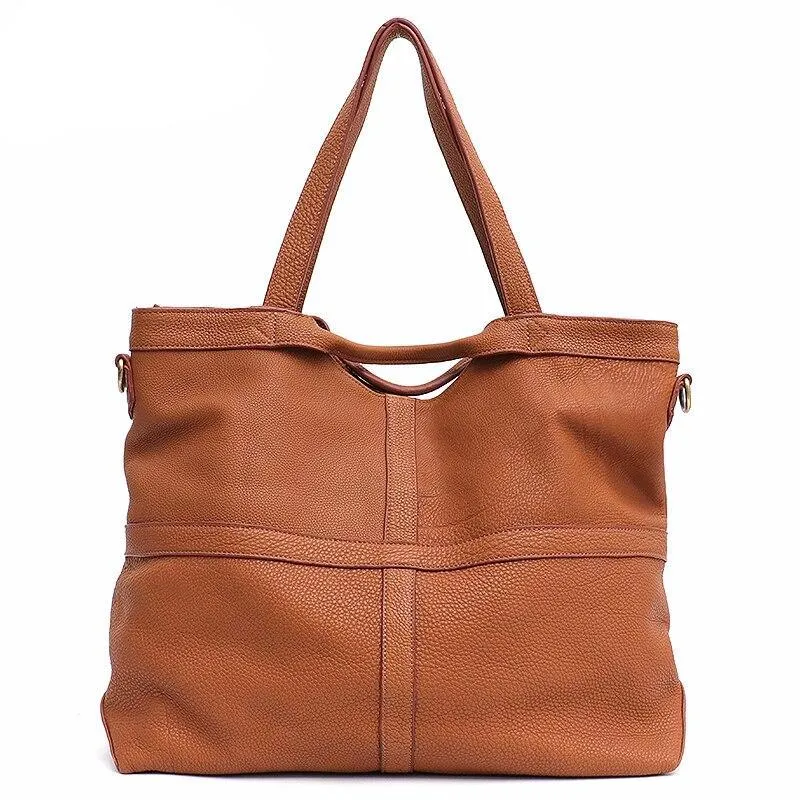 Genuine Leather Shoulder Bags Women Luxury Large Messenger Bag Ladies Soft Cow Leather Handbag Female Fashion Casual Big Tote