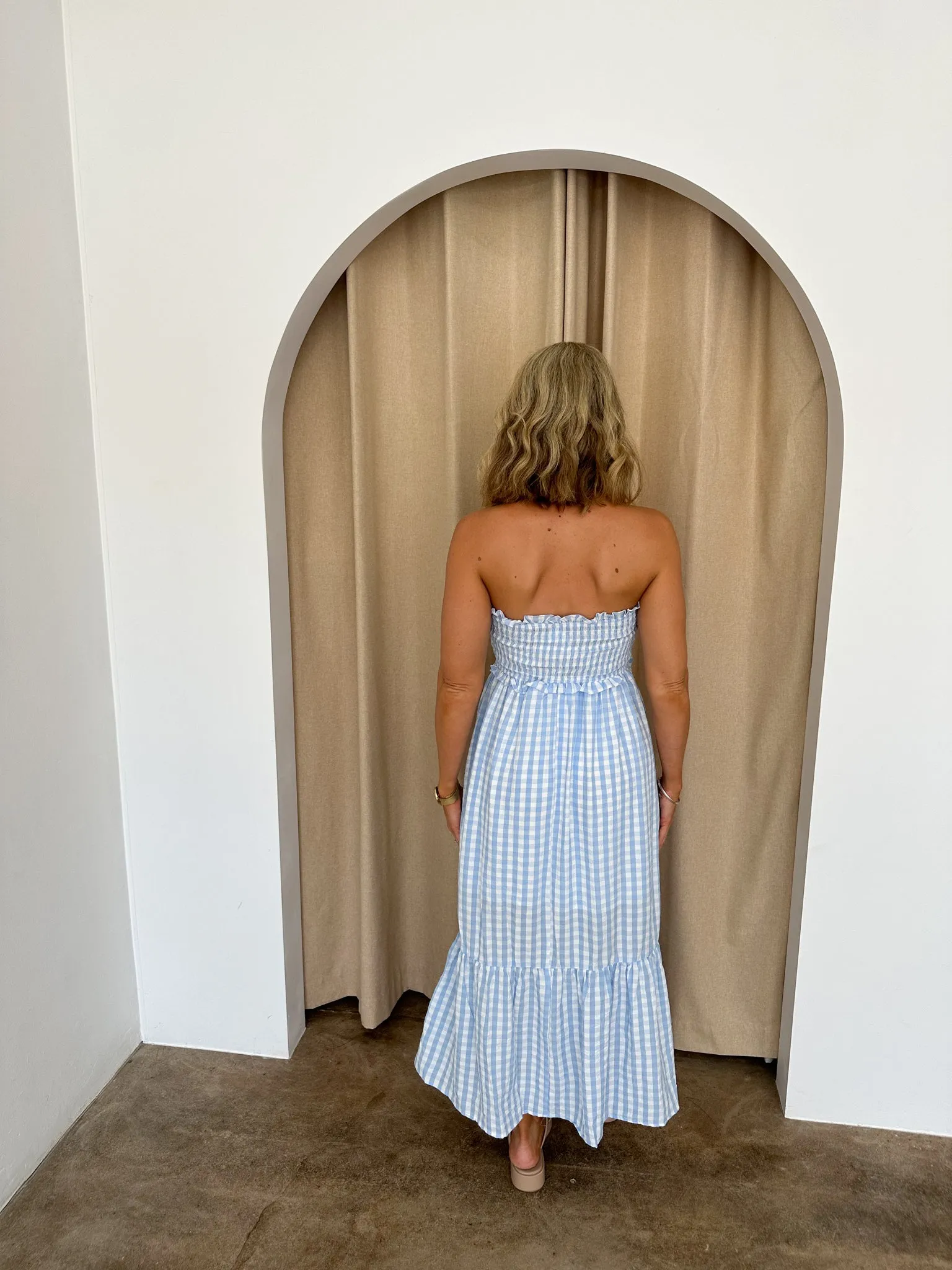 Ginger Dress- Blue/white Gingham